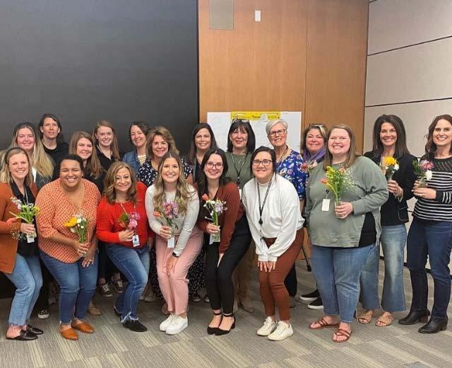 group of Gallup employees celebrating admins day