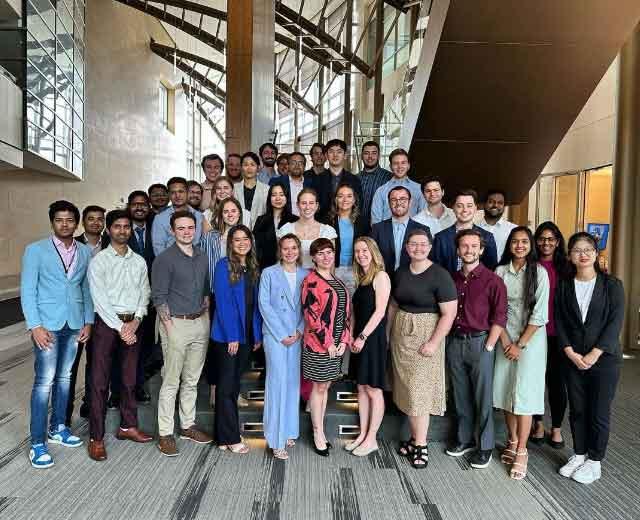 group of Gallup Interns in atrium