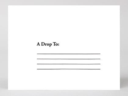 Small white envelope with lines for writing recipient’s name.
