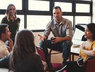 People having an engaging conversation.