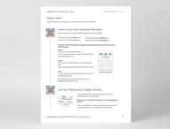 Page 15 of CliftonStrengths Top 5 report with CliftonStrengths activities displayed.