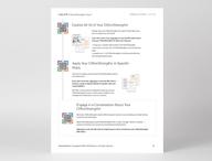 Page 16 of CliftonStrengths Top 5 report with CliftonStrengths activities continued.