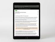 Digital kit displayed on device, featuring the Help Managers Refine Their Approach page.
