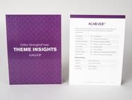 Front and back of a CliftonStrengths Theme Insights Card for Coaches