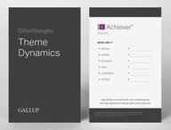 Front and back of a CliftonStrengths Theme Dynamics Card