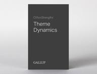 Front of a card, with text reading Theme Dynamics