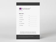 Back of a card, with text for the CliftonStrengths Achiever theme.