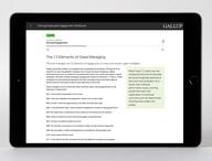 The 12 Elements of Great Managing page from Driving Employee Engagement Workbook (Digital).