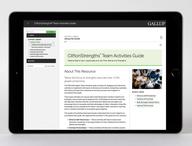 About This Resource page from CliftonStrengths Team Activities Guide Volume 1 (Digital).