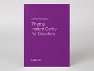 Front of a card, with text reading Clifton StrengthsFinder Theme Insights.