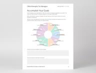 Final page of the CliftonStrengths for Managers report featuring the “Accomplish Your Goals” resource.