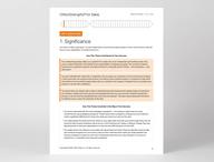 Page three of the CliftonStrengths for Sales report shows the individual’s first theme.