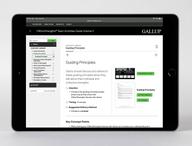 CliftonStrengths Team Activities Guide Volume 2 activity being displayed on a tablet device.