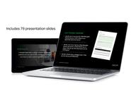 CliftonStrengths Team Activities Guide Volume 2 presentation slides being displayed on a tablet device and laptop.
