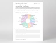 Final page of the CliftonStrengths for Leaders report features the “Accomplish Your Goals” resource.