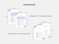 The digital CliftonStrengths Journal includes writeable and printable PDFs in A4 and Letter sizes.
